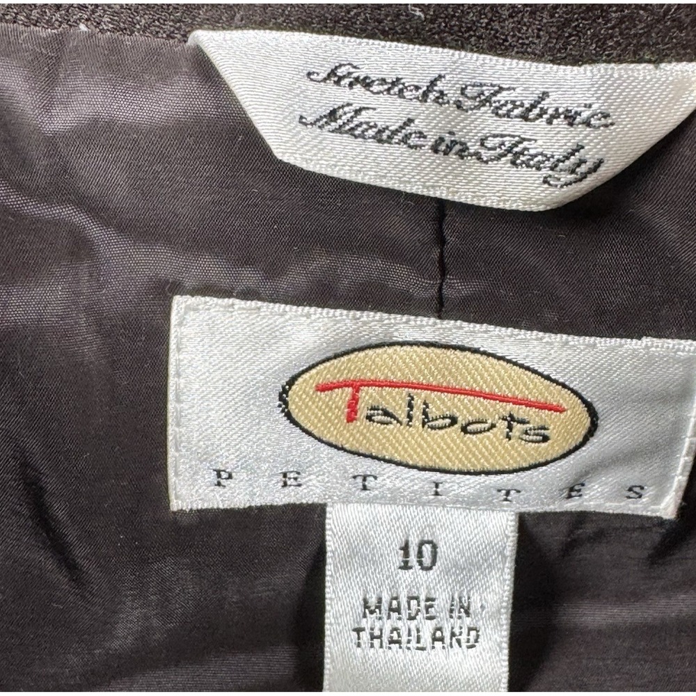 Talbots Woman's Jacket Brown Wool Button Up Lined 10 Petite - Picture 2 of 8